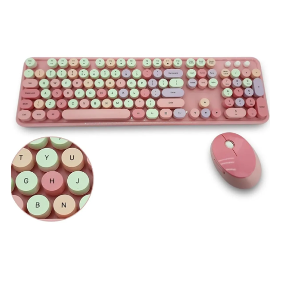 toptan-xml-dropshipping-Mofii Pembe Sweet Dm Combo Klavye Mause Set