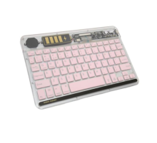 ZR612 Rgb Şeffaf Pembe Bluethooth Klavye