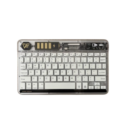 toptan-xml-dropshipping-ZR612 Rgb Şeffaf Beyaz Bluethooth Klavye