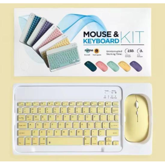 ZR20Km Sarı Kablosuz Klavye Mouse Set