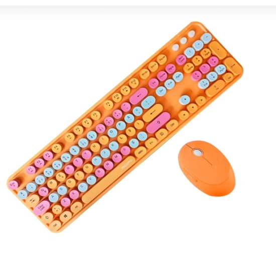 toptan-xml-dropshipping-Tr Mofii Sweet Turuncu Klavye Mause Set