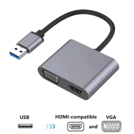 toptan-xml-dropshipping-Usb To Hdmi+Vga 1080 P Hd09 ZR650