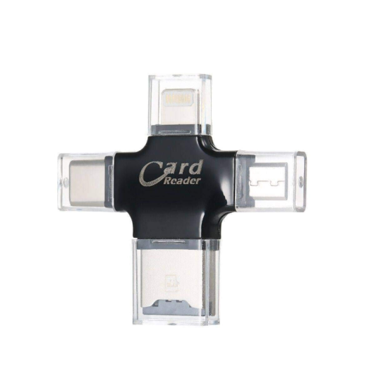 toptan-xml-dropshipping-ZR670 Card Reader 4 İn 1 Otg