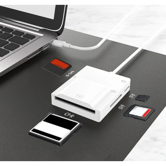 toptan-xml-dropshipping-ZR780 Nk-3057H Type-C 3.0 4 İn 1 Card Reader