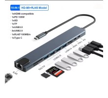 ZR795 Type-C 10 İn 1 Pd Çevirici