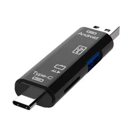 toptan-xml-dropshipping-ZR824 Type-C 3 İn 1 Otg Smart Card Reader