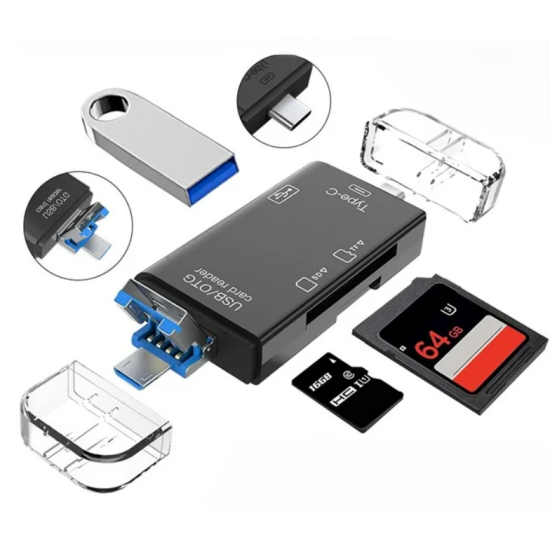 toptan-xml-dropshipping-ZR826 Atud-05 6 İn 1 Otg Card Reader