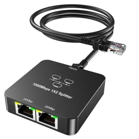 toptan-xml-dropshipping-ZR861 Rj45 1To2 Gigabit Splitter Adaptör