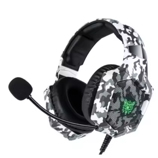 toptan-xml-dropshipping-Skygo Beyaz K8 Gamıng Kamuflaj Kulaklık