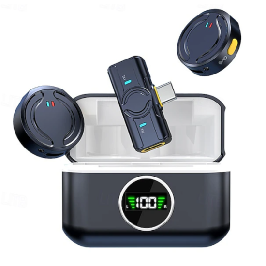 toptan-xml-dropshipping-ZR984 Q81 Type C Lightning Mıknatıslı Mikrofon