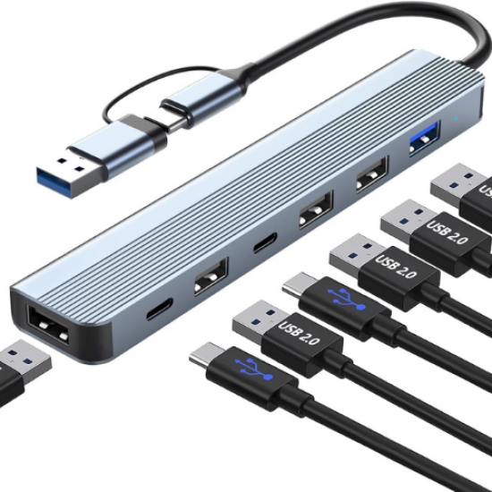 toptan-xml-dropshipping-Type-C Usb 7In1 3.0 Hub ZR1055