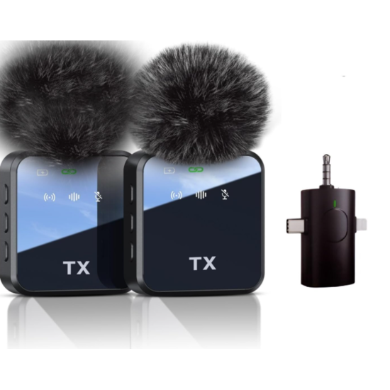 toptan-xml-dropshipping-ZR983 F11-2 Kablosuz Çiftli Çok Girişli Mikrofon