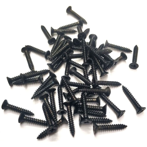 toptan-xml-dropshipping-Siyah 1000 Adet Klips Vidası 2,2x13 mm YHB - Konik Başlı Kutu, Sandık, Ayak, Askı,  Mini Vida