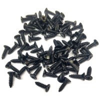 Siyah 1000 Adet Klips Vidası 2,2x6,5 mm YHB - Konik Başlı Kutu, Sandık, Ayak, Askı,  Mini Vida