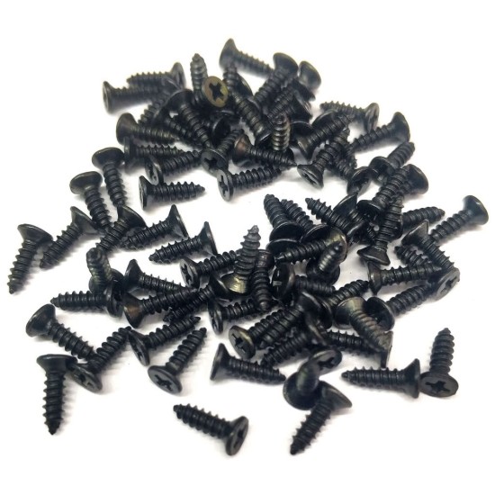 toptan-xml-dropshipping-Siyah 1000 Adet Klips Vidası 2,2x6,5 mm YHB - Konik Başlı Kutu, Sandık, Ayak, Askı,  Mini Vida