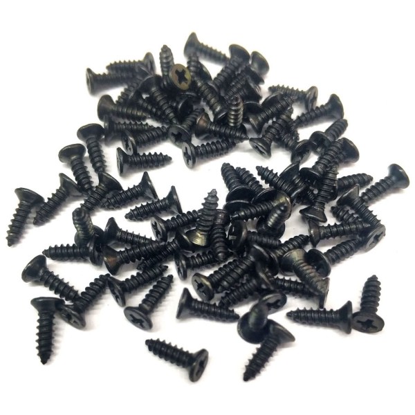 toptan-xml-dropshipping-Siyah 1000 Adet Klips Vidası 2,2x6,5 mm YHB - Konik Başlı Kutu, Sandık, Ayak, Askı,  Mini Vida
