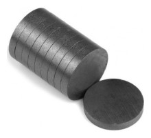1000 Adet Siyah Mıknatıs 15x3mm - Silindir Ferrit / Seramik Mıknatısı