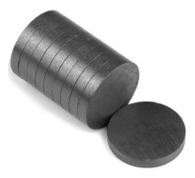 1000 Adet Siyah Mıknatıs 15x3mm - Silindir Ferrit / Seramik Mıknatısı