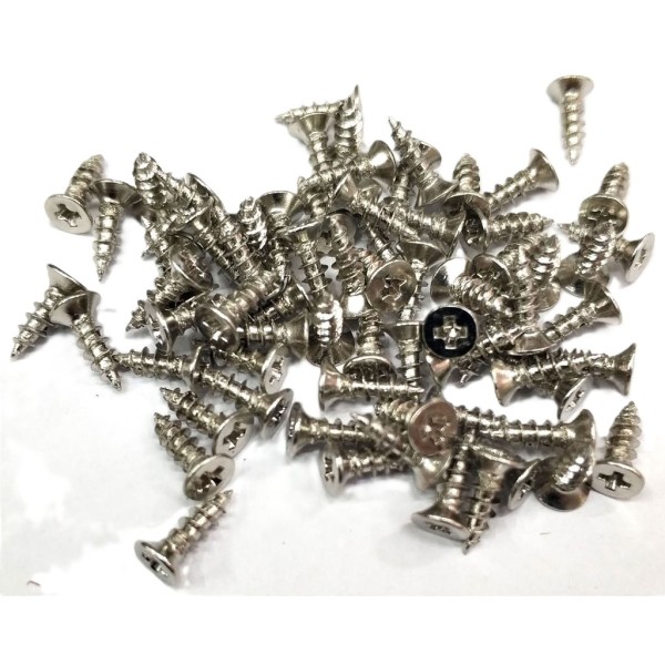 toptan-xml-dropshipping-Nikel 1000 Adet Klips Vidası 2,3x7,5 mm YHB, İthal - Konik Başlı Kutu Ayak, Askı,  Mini Vida