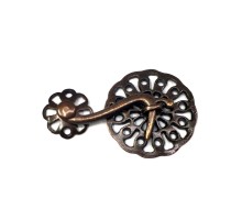 Antik Bakır 50 Adet Zamak Çengel Kilit 56x33 mm - Yuvarlak, Karşılıklı Mobilya, Dolap, Sandık, Kutu, Kapak Çengel Kilidi