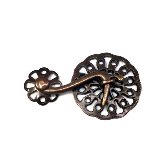 toptan-xml-dropshipping-Antik Bakır 50 Adet Zamak Çengel Kilit 56x33 mm - Yuvarlak, Karşılıklı Mobilya, Dolap, Sandık, Kutu, Kapak Çengel Kilidi