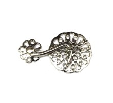 Nikel 50 Adet Zamak Çengel Kilit 56x33 mm - Yuvarlak, Karşılıklı Mobilya, Dolap, Sandık, Kutu, Kapak Çengel Kilidi