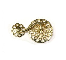 Sarı 50 Adet Zamak Çengel Kilit 56x33 mm - Yuvarlak, Karşılıklı Mobilya, Dolap, Sandık, Kutu, Kapak Çengel Kilidi