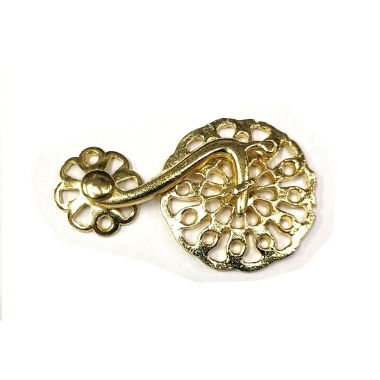toptan-xml-dropshipping-Sarı 50 Adet Zamak Çengel Kilit 56x33 mm - Yuvarlak, Karşılıklı Mobilya, Dolap, Sandık, Kutu, Kapak Çengel Kilidi