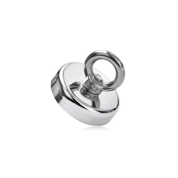 toptan-xml-dropshipping-Olta Mıknatısı D36 - 36 mm, 41 kg Güçlü Neodimyum Mıknatıs, Üstten Halkalı, Vidalı Ayırma