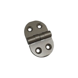 20 Adet Alüminyum Oval Menteşe 25x39 mm - Yönsüz, Şık, Hafif ve Dayanıklı Dolap, Pano, Kapak Menteşesi