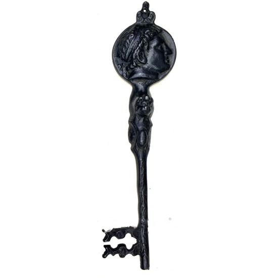 toptan-xml-dropshipping-Sezar Figürlü Dekorartif Büyük Anahtar, 270x66 mm - Antik Tarihi Vintage Biblo Süs Anahtarı
