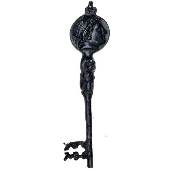 toptan-xml-dropshipping-Sezar Figürlü Dekorartif Büyük Anahtar, 270x66 mm - Antik Tarihi Vintage Biblo Süs Anahtarı