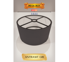 Antrasit Gri Lambader Başlığı 35 CM Mega Boy