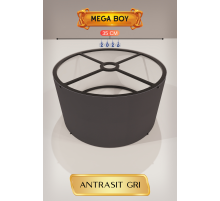 Antrasit Gri Lambader Başlığı 35 CM Mega Boy