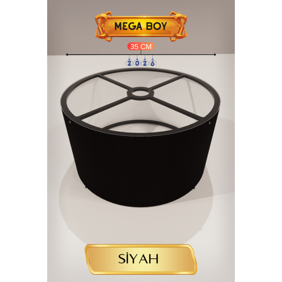 Siyah Lambader Başlığı 35 CM Mega Boy