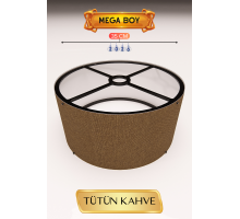 Tütün Kahve Lambader Başlığı 35 CM Mega Boy