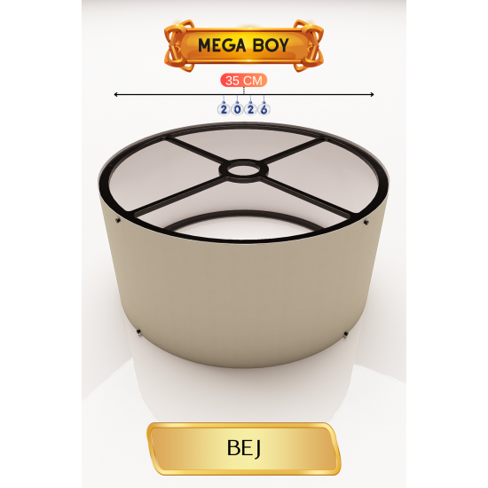 Bej Lambader Başlığı 35 CM Mega Boy