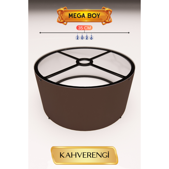 Kahverengi Lambader Başlığı 35 CM Mega Boy