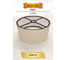 Krem Lambader Başlığı 35 CM Mega Boy