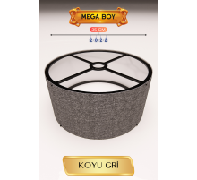 Koyu Gri Lambader Başlığı 35 CM Mega Boy