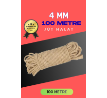 4 MM 100 Metre Jüt Halat Dekoratif Hasır İp Urgan Süs