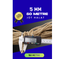 5 MM 50 Metre Jüt Halat Dekoratif Hasır İp Urgan Süs