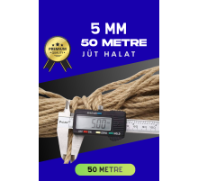 5 MM 50 Metre Jüt Halat Dekoratif Hasır İp Urgan Süs