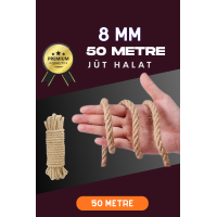 8 MM 50 Metre Jüt Halat Dekoratif Hasır İp Urgan Süs