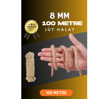 8 MM 100 Metre Jüt Halat Dekoratif Hasır İp Urgan Süs