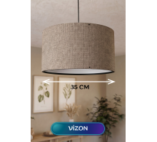 Vizon Kumaş Başlıklı Sarkıt Avize 35 CM