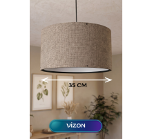 Vizon Kumaş Başlıklı Sarkıt Avize 35 CM