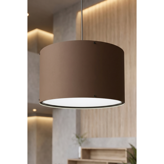 Kahverengi Kumaş Başlıklı Sarkıt Avize 35 CM