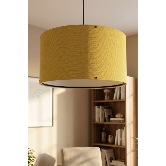 Hardal Kumaş Başlıklı Sarkıt Avize 35 CM