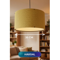 Hardal Kumaş Başlıklı Sarkıt Avize 35 CM